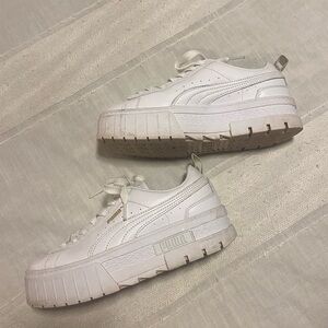 Puma White Platform Sneakers